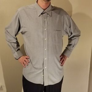 Men's Long sleeve CHAPS gray button down sz XL